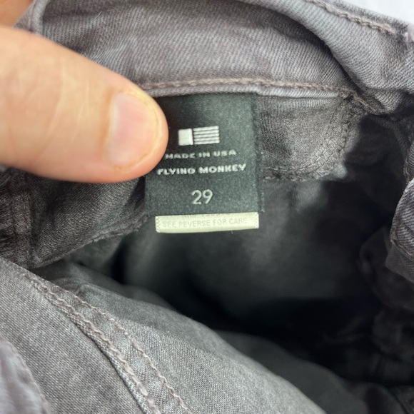 Flying Monkey Black Denim Skinny Jeans Womens 29 waist stretch Made in USA 2151 - Picture 4 of 11